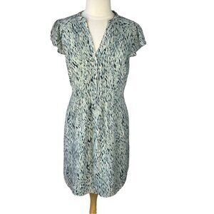 H&M Dress Green Vneck Short Sleeves Spring Summer Size Medium